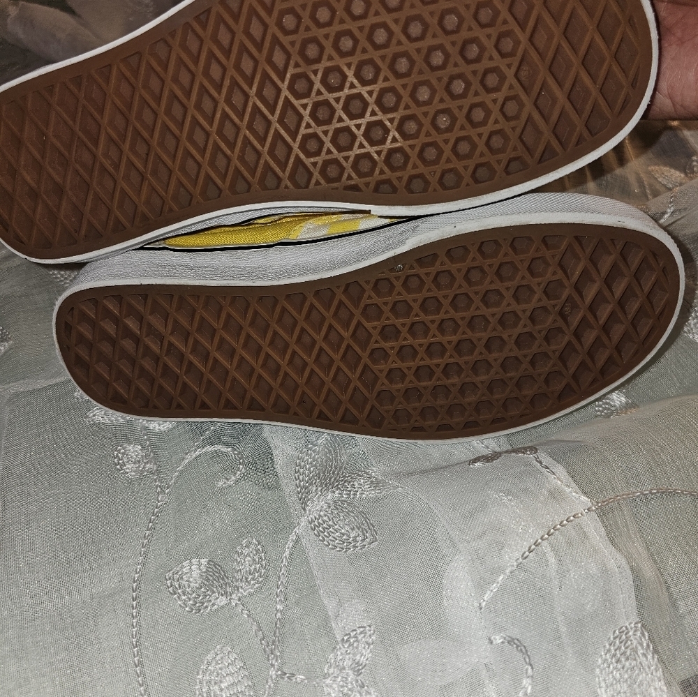 Vans Era yellow/white (checkerboard) low womens- 6.5 mens 5.0 streetwear/ beach - Picture 5 of 14